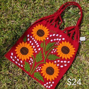 Handmade  Embroidery Mexican shoulder bag